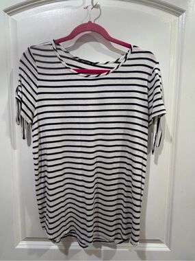 Pink Clover Striped Short Sleeve Tee